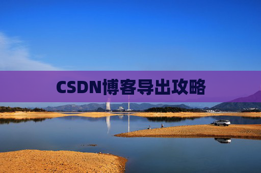 CSDN博客导出攻略